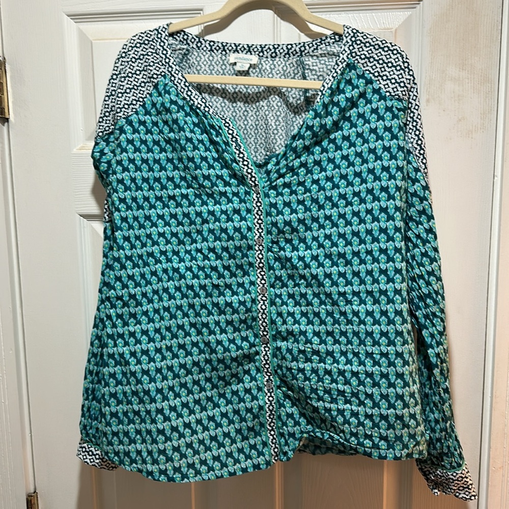 Sundance multi print blouse